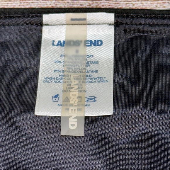 Lands' End Black Hipster Bikini Bottom Size 8 - Picture 5 of 7